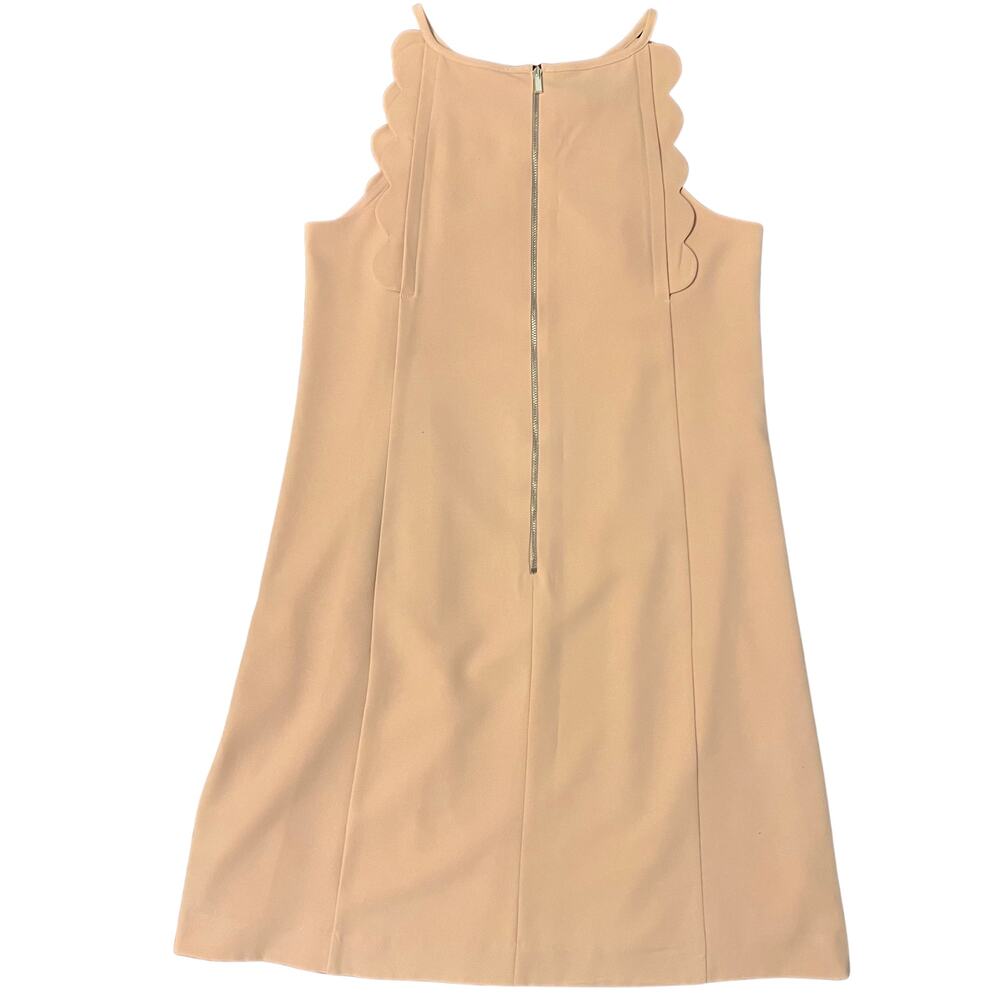 Ann Taylor Scalloped Neck Shift Dress Blush Pink Sleeveless Size 6 Elegant - Picture 3 of 3